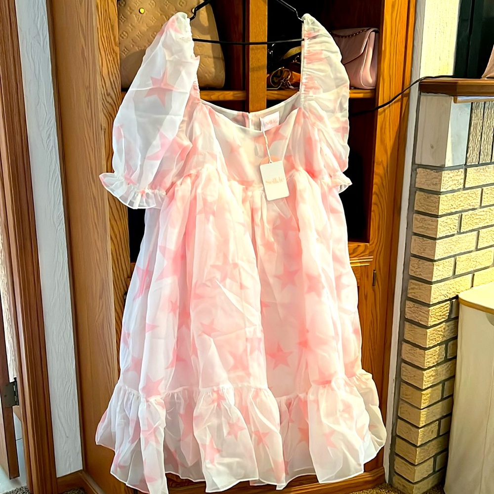 Selkie Size 3X The French Puff Dress in Powdered Star